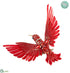 Silk Plants Direct Sequin Bird With Clip - Red - Pack of 12