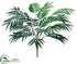 Silk Plants Direct Phoenix Palm Bush - Green - Pack of 6