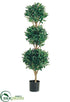 Silk Plants Direct Sweet Bay Three Ball Topiary - Green - Pack of 2