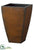 Silk Plants Direct Metal Container - Brown - Pack of 1