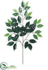 Silk Plants Direct Ficus Spray - Green - Pack of 480