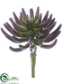 Silk Plants Direct Aeonium Pick - Burgundy - Pack of 6