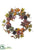 Pumpkin, Pine Cone,  Pomegranate, Maple Leaf Wreath - Fall - Pack of 1