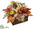 Silk Plants Direct Apple, Pine Cone, Maple Arrangement - Fall - Pack of 4