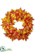 Silk Plants Direct Maple Leaf Wreath - Fall - Pack of 2