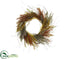 Silk Plants Direct Plastic Rattail Grass Wreath - Fall - Pack of 2