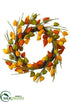 Silk Plants Direct Chinese Lantern Wreath - Fall - Pack of 1