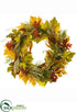 Silk Plants Direct Maple, Oak, Eucalyptus Wreath - Fall - Pack of 1