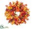 Silk Plants Direct Maple Leaf Wreath - Fall - Pack of 4