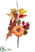 Silk Plants Direct Pumpkin, Maple Pick - Fall - Pack of 12