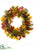 Maple, Oak Leaf, Pine Cone, Berry Wreath - Fall - Pack of 4