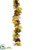 Silk Plants Direct Apple, Pine Cone, Maple Garland - Fall - Pack of 4