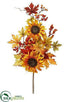 Silk Plants Direct Sunflower, Berry, Maple Bundle - Yellow Fall - Pack of 6