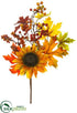 Silk Plants Direct Sunflower, Berry, Maple Pick - Yellow Fall - Pack of 12