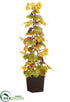 Silk Plants Direct Grape Ivy Topiary - Green Fall - Pack of 2
