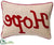 Hope Embroidered Jute Pillow - Red Natural - Pack of 6