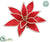 Bell Centered Velvet Poinsettia - Red Natural - Pack of 12