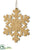 Snowflake Ornament - Brown Natural - Pack of 36