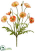 Silk Plants Direct Poppy Bush - Salmon - Pack of 12