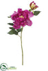 Silk Plants Direct Peony With Bud Spray - Boysenberry - Pack of 12