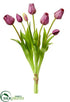 Silk Plants Direct Tulip Bundle - Boysenberry - Pack of 12