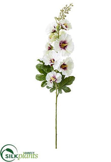 Hollyhock Spray - White Boysenberry - Pack of 6