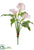 Silk Plants Direct Lily Bush - White Boysenberry - Pack of 12