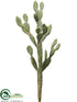 Silk Plants Direct Bunny Ear Cactus Stem - Green - Pack of 2