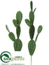 Silk Plants Direct Bunny Ear Cactus - Green - Pack of 12