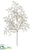 Silk Plants Direct Glittered Plastic Twig Spray - Ice - Pack of 12