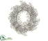 Silk Plants Direct Glittered Plastic Twig Wreath - Ice - Pack of 4