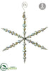 Silk Plants Direct Star Ornament - Blue Ice - Pack of 6