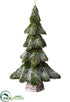 Silk Plants Direct Iced Sisal Tree Ornament - Green Ice - Pack of 4