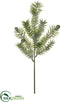 Silk Plants Direct Iced Pine Spray - Green Ice - Pack of 12
