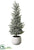 Glittered Pine Tree - Green Ice - Pack of 6