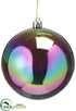 Silk Plants Direct Plastic Ball Ornament - Peacock - Pack of 12