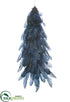Silk Plants Direct Glittered Feather Ornament - Peacock - Pack of 6