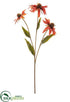 Silk Plants Direct Rudbeckia Spray - Terra Cotta - Pack of 12