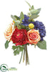 Silk Plants Direct Flower Bouquet - Slate Terra Cotta - Pack of 6
