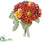 Hydrangea, Rose , Mum, Skimmia Bouquet - Crimson Terra Cotta - Pack of 6