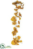 Silk Plants Direct Grape Leaf Garland - Mustard - Pack of 6