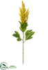 Silk Plants Direct Astilbe Leaf Spray - Mustard - Pack of 12