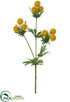 Silk Plants Direct Globe Thistle Spray - Mustard - Pack of 12