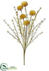 Silk Plants Direct Allium Spray - Mustard - Pack of 12