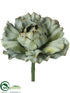 Silk Plants Direct Echeveria Pick - Green Gray - Pack of 6