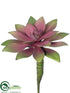 Silk Plants Direct Echeveria Pick - Green Burgundy - Pack of 12