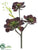 Silk Plants Direct Echeveria Pick - Burgundy Green - Pack of 6