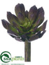 Silk Plants Direct Echeveria Pick - Plum Green - Pack of 12