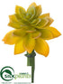 Silk Plants Direct Echeveria Pick - Yellow - Pack of 24