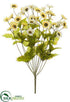 Silk Plants Direct Mini Sunflower Bush - Beige - Pack of 12